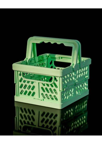 Çok Amaçlı Sert Plastik Kasa Alışveriş Sepeti Organizer Katlanabilir 15CM