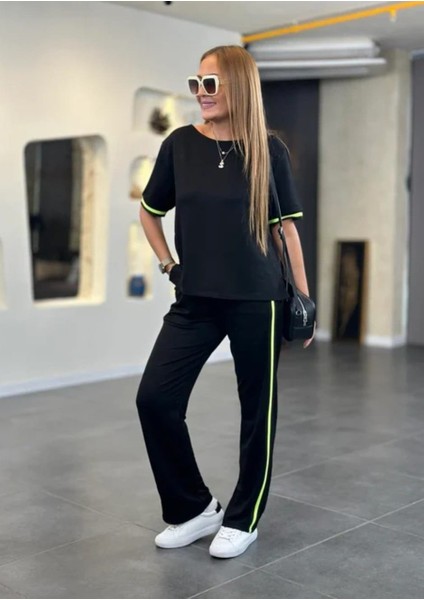 Kadın Iki Iplik Kumaş Şerit Detaylı Ikili Takım modelleri