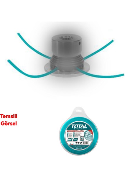 Motorlu Tırpan Düz Yuvarlak Misina 3.0 mm 50 Metre Çim Ot Biçme Teli Extra Güçlü Profesyonel