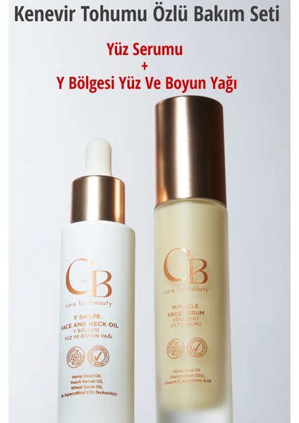 Cbd Özlü Bakım Seti Yüz Serumu + Y Bölgesi Yüz ve Boyun Yağı