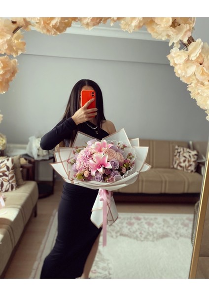 Kız Isteme Çiçeği Söz Çiçeği Yapay Çiçek Okaliptüs Sevgiliye Çiçek Solmayan Gül