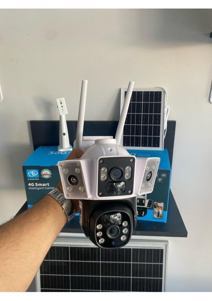 4g Solar Güneş Enerjili Çift Kameralı 1080P Ptz Kamera 6mp Dual Lens Imei Kayıtlı fiyatları