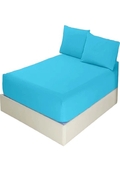 Çift Kişilik Havlu Çarşaf Takımı Renk Turkuaz Mavisi 150X200 cm