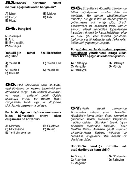 2024 DKAB IHL ÖABT Deneme Testleri Din Kültürü ve Ahlak Bilgisi Öğretmenliği