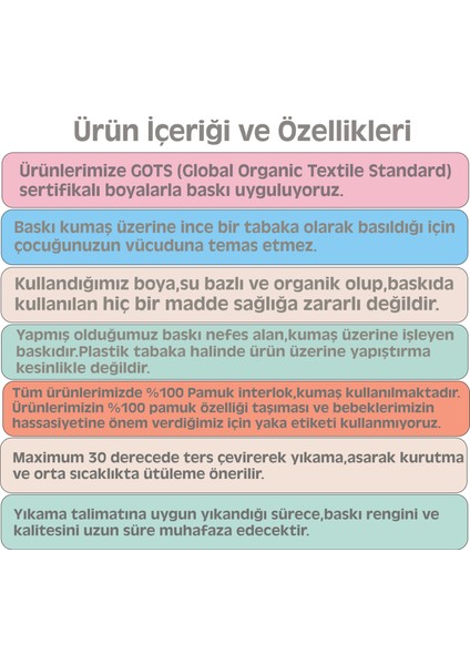 Organik Pamuk Bebeyim Tehlikeliyim Diyorum Baskılı Kısa Kollu Bebek Çıtçıtlı Body Badi Zıbın Tulum ZBN018