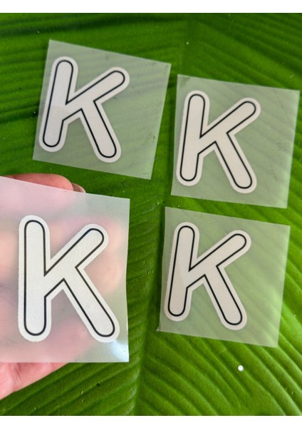 5 x 4 cm Ütü Ile Yapışan K Harfi Transfer Baskı Arma