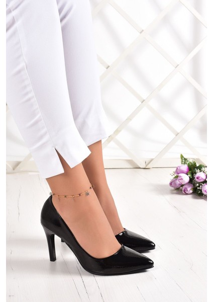 Gowa Siyah Rugan Klasik Stiletto modelleri