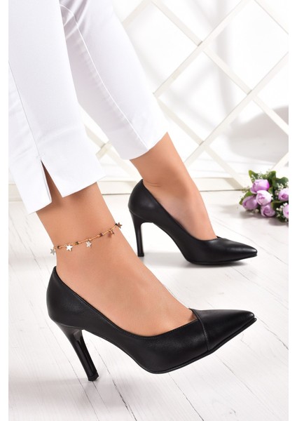 Veronica Siyah Vegan Jatqılı Stiletto fiyatları