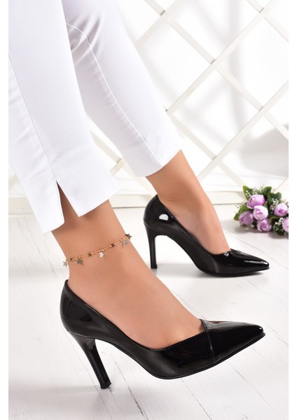 Veronica Siyah Rugan Jatqılı Stiletto fiyatları