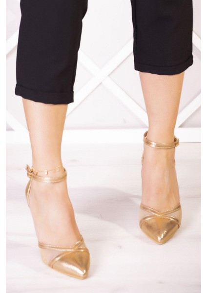 Liana Bronz Kaplama Fileli Stiletto