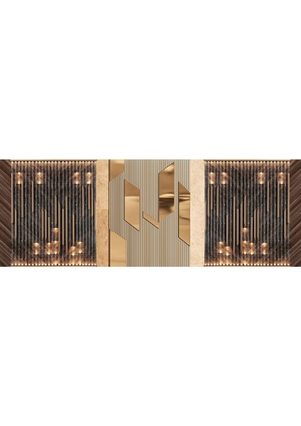 Panel Akustik Işıklı Aplik Desen Duvar Kağıdı