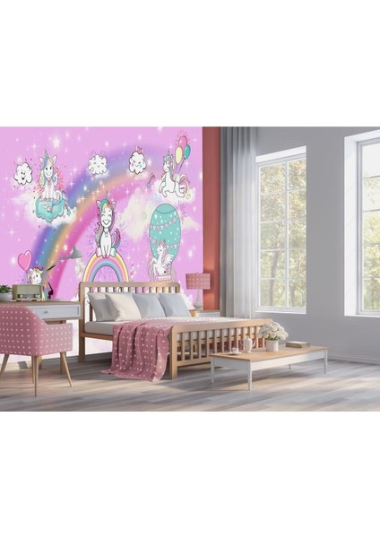 Unicorn Desen Çocuk Odası Duvar Kağıdı