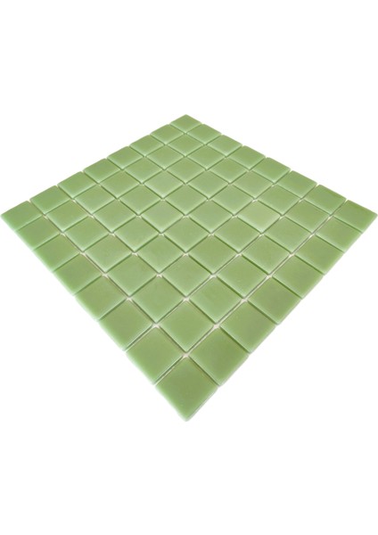 Mutfak Tezgah Arası, Havuz, Banyo ve Yaşam Alanlarının Tüm Yüzeyleri Için Cam Mozaik. Cam Ölçüsü: 38X38 Mm. File Ölçüsü: 31.5X31.5 Cm. Renk: Mint Yeşili. (1 Koli=11 File Karo=1 M2 Fiyatıdır)