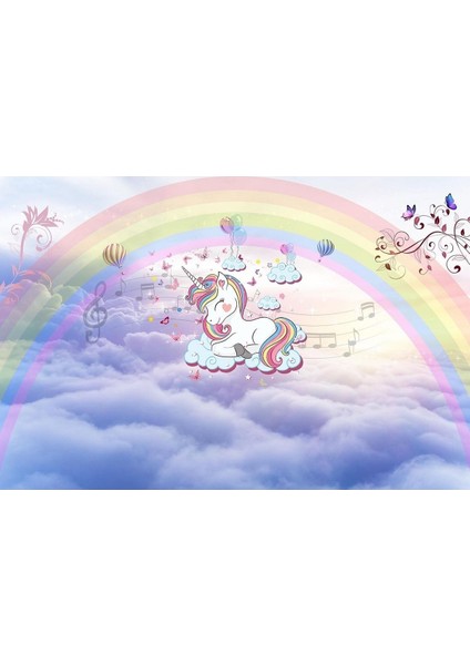 Ünicorn Desen Çocuk Odası Duvar Kağıdı