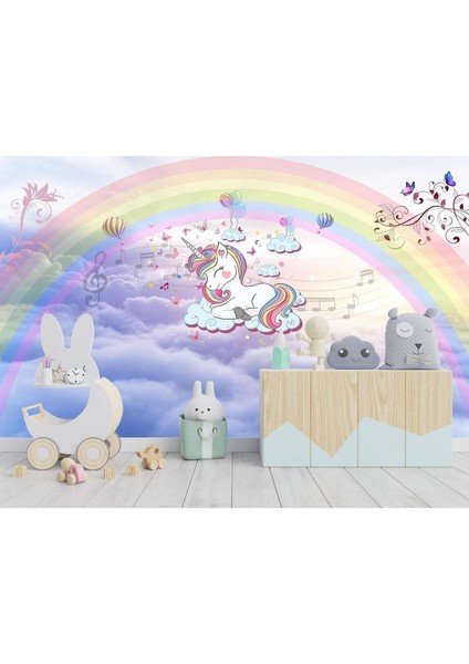 Ünicorn Desen Çocuk Odası Duvar Kağıdı