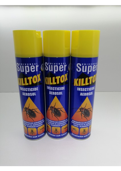 Killtox %100 Etkili Sinek Ilacı Sinek Öldürücü 400 ml x 3 Adet