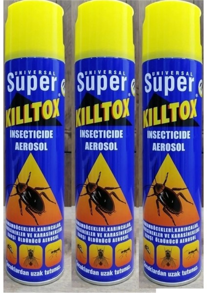 Killtox %100 Etkili Sinek Ilacı Sinek Öldürücü 400 ml x 3 Adet