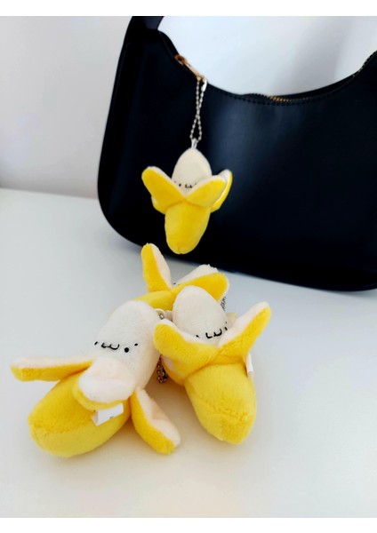 10 Adet Peluş Sevimli Muz Anahtarlık Hediyelik
