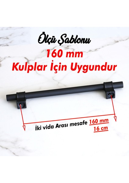 Hisar 160 mm Siyah Kulp Mobilya Mutfak Dolap Çekmece Dolabı Kapak Kulbu Kulpları Kulbu Metal 16 mm modelleri