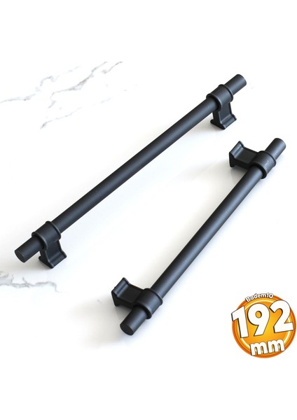 Hisar 192 mm Siyah Kulp Mobilya Çekmece Mutfak Dolap Kapak Dolabı Kulbu Kulpları Kulbu Metal 19.2 mm