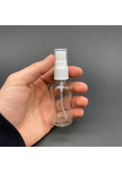 JUNİBELİW 7 Adet Çok Amaçlı Şeffaf 30ML Sprey Fısfıs Kolonya Dezenfektan Cam Şişe Fıs Fıs 8X30ML