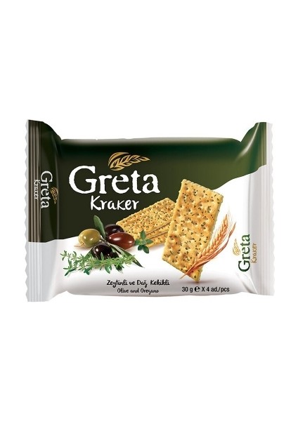 Greta Zeytin Kekik Kraker 4X30 Gr. (6'lı)