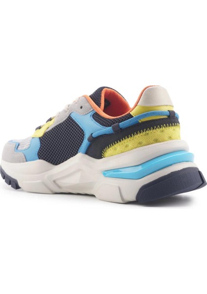 Vincent 4fx Erkek Gri-Mavi-Sarı Sneaker Ayakkabı modelleri