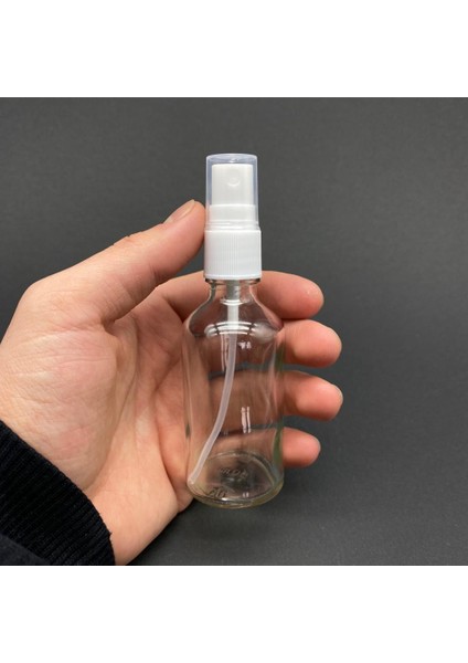 JUNİBELİW 7 Adet Çok Amaçlı Şeffaf 50ML Sprey Fısfıs Kolonya Dezenfektan Cam Şişe Fıs Fıs 7X50ML