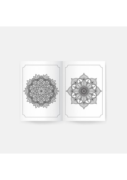 Mandala Boyama Kitabı 2'li Set 2 modelleri