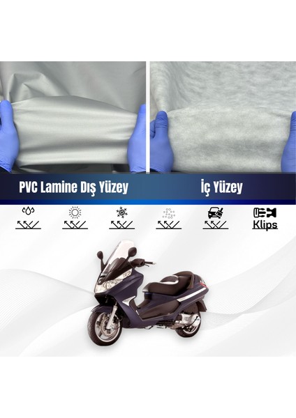 Ultra Shop Pıaggıo X8 250 Premıum Su Geçirmez Motosiklet Branda 4 Mevsime Uygun Motor Brandası