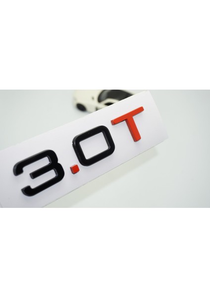 3.0 T Bagaj Siyah Kırmızı 3m Yazı Logo Audi Ile Uyumlu