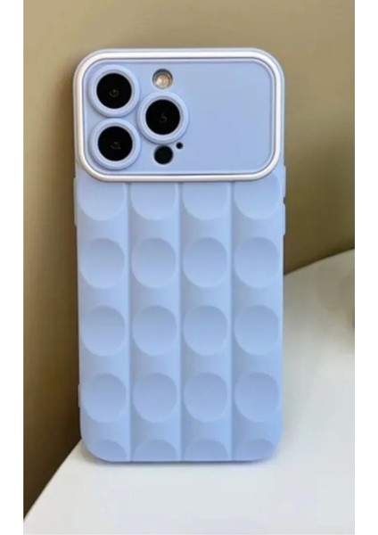 Apple iPhone 15 Pro 3D Çikolata Kavisli Blok Pencere Kamera Koruyucu Mat Yumuşak Silikon Kılıf
