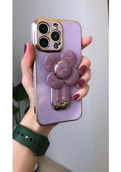 iPhone 13 Uyumlu Aynalı Esnek Tutacaklı Pervane Sök- Tak Moda Tasarım Lüx Kılıf