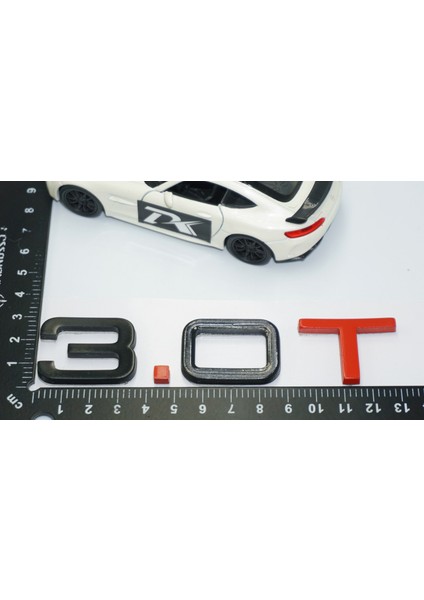 3.0 T Bagaj Siyah Kırmızı 3m Yazı Logo Audi Ile Uyumlu modelleri