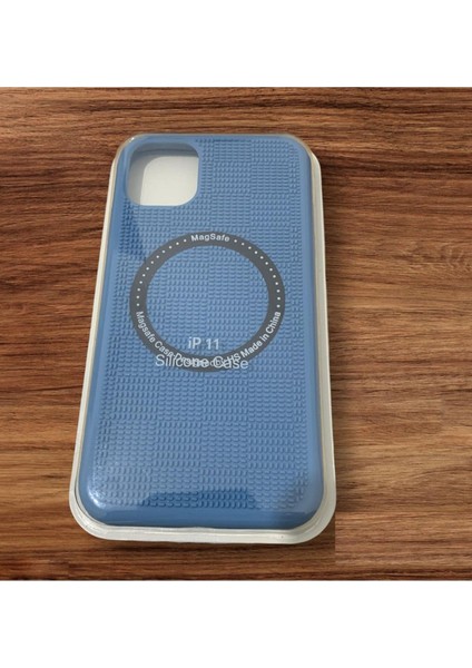Apple Iphone 11 Arkası Örgü Desenli, Iç Kısmı Kadife Magsafe, Hayalet Ekran Korucu Hediye