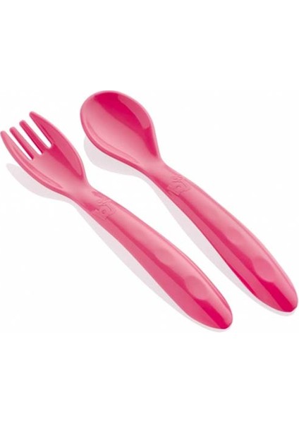 Mama Kaşık Çatal Takımı - Pembe Bebek %0 Bpa Free