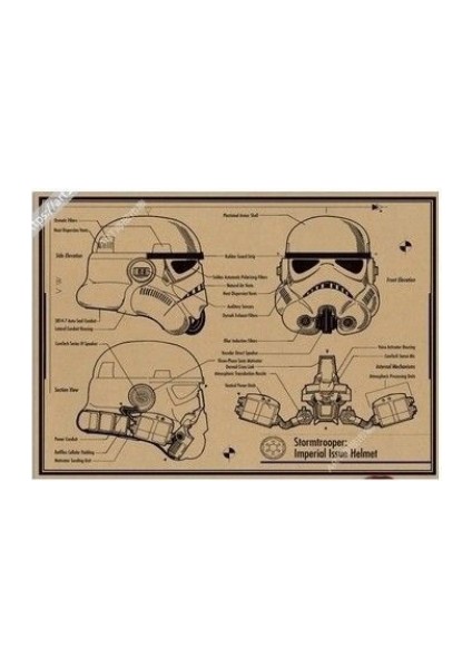 Star Wars Poster 35X50 Helmet Design Sürpriz Poster