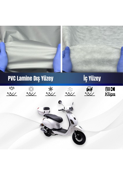 Ultra Shop Rks Azure 50 Pro Su Geçirmez Motosiklet Branda 4 Mevsime Uygun Motor Brandası