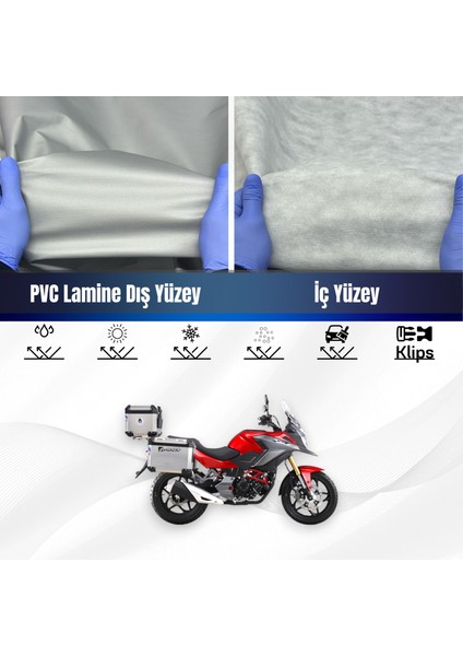 Ultra Shop Rks TRV242 Su Geçirmez Motosiklet Branda 4 Mevsime Uygun Motor Brandası
