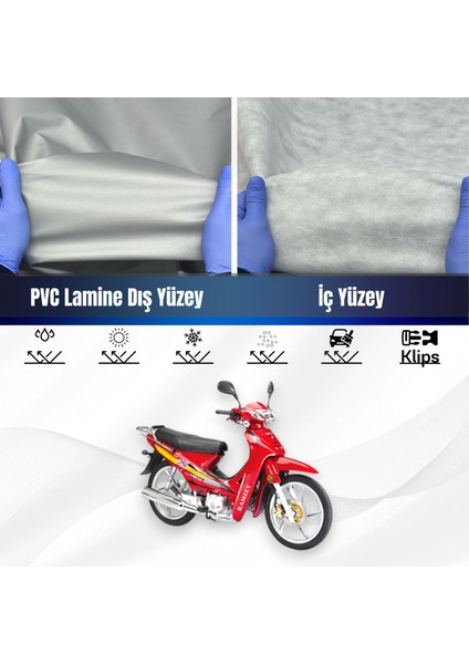 Ultra Shop Ramzey Rmz Cup 100 Su Geçirmez Motosiklet Branda 4 Mevsime Uygun Motor Brandası