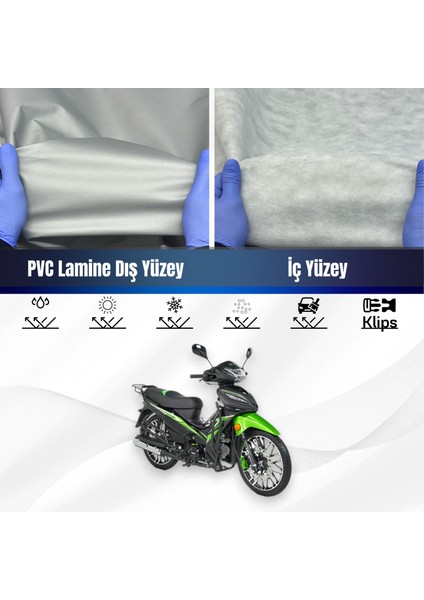 Ultra Shop Rks Sniper 50 Su Geçirmez Motosiklet Branda 4 Mevsime Uygun Motor Brandası