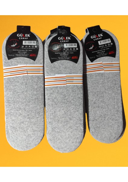 Inci Butik Boxer - Dikişsiz Konforlu Kaymaz Silikonlu Topuk Babet Açık Gri Soket Erkek Çorap 12' Li Pakettir 40-44 fırsatları