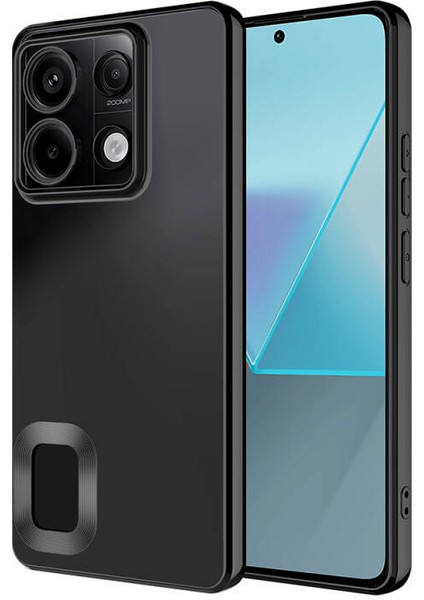 Xiaomi Redmi Note 13 Pro 4g Kılıf Şık Logo Gösteren Tasarımlı Kamera Lens Korumalı Yumuşak Silikon Slot