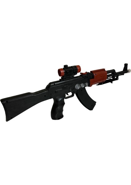 Sesli AK47 Tüfek Pilli Işıklı Sesli Oyuncak AK47 Tüfek