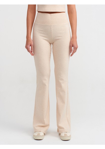 71050 Beli Fitilli Ispanyol Paça Pantalon-Bej Melanj modelleri