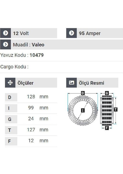 182812 Statör Dacia Logan Sandero Dokker