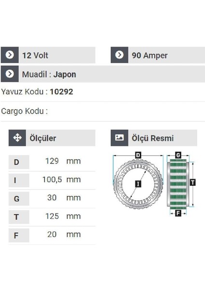 150812 Statör 12V 90A Tata Pikap.tata Indıago Taksi fiyatları