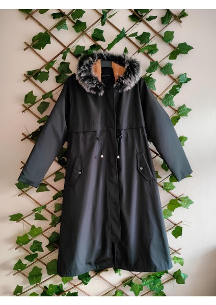 Büyük Beden Bondit Kaban Siyah - 44