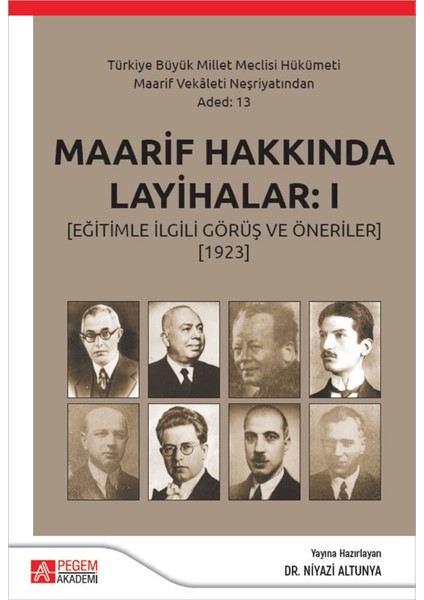 Maaarif Hakkında Layihalar 1 - Niyazi Altunya