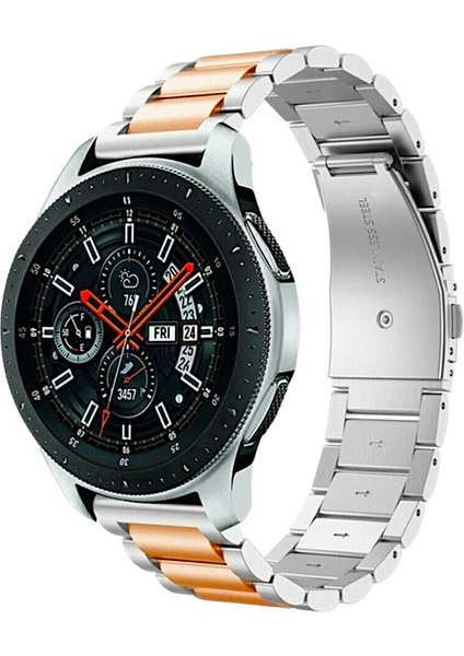 22 mm Universal Paslanmaz Çelik Kordon Akıllı Pimli Gümüş Rose Gold